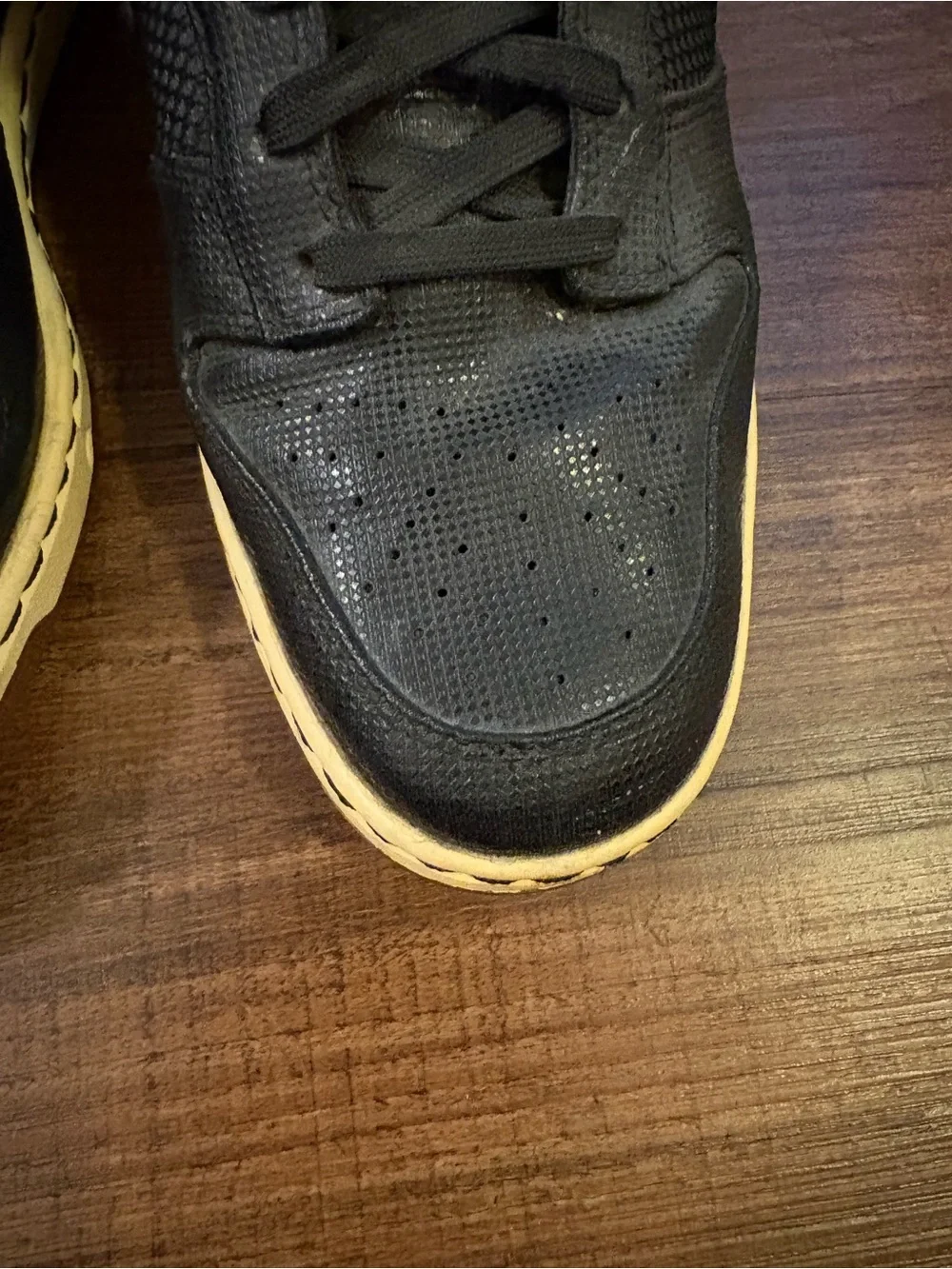 Nike Black High-Top Wedge Sneakers with Cream Midsole